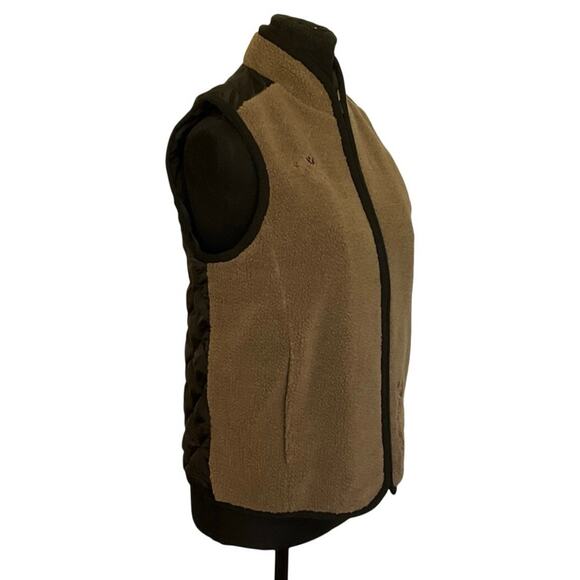 Disney Store Winnie the Pooh Embroidered Fleece Vest Womens Small Brown Sherpa - Picture 2 of 10